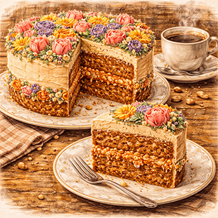 Der fertige Kuchen