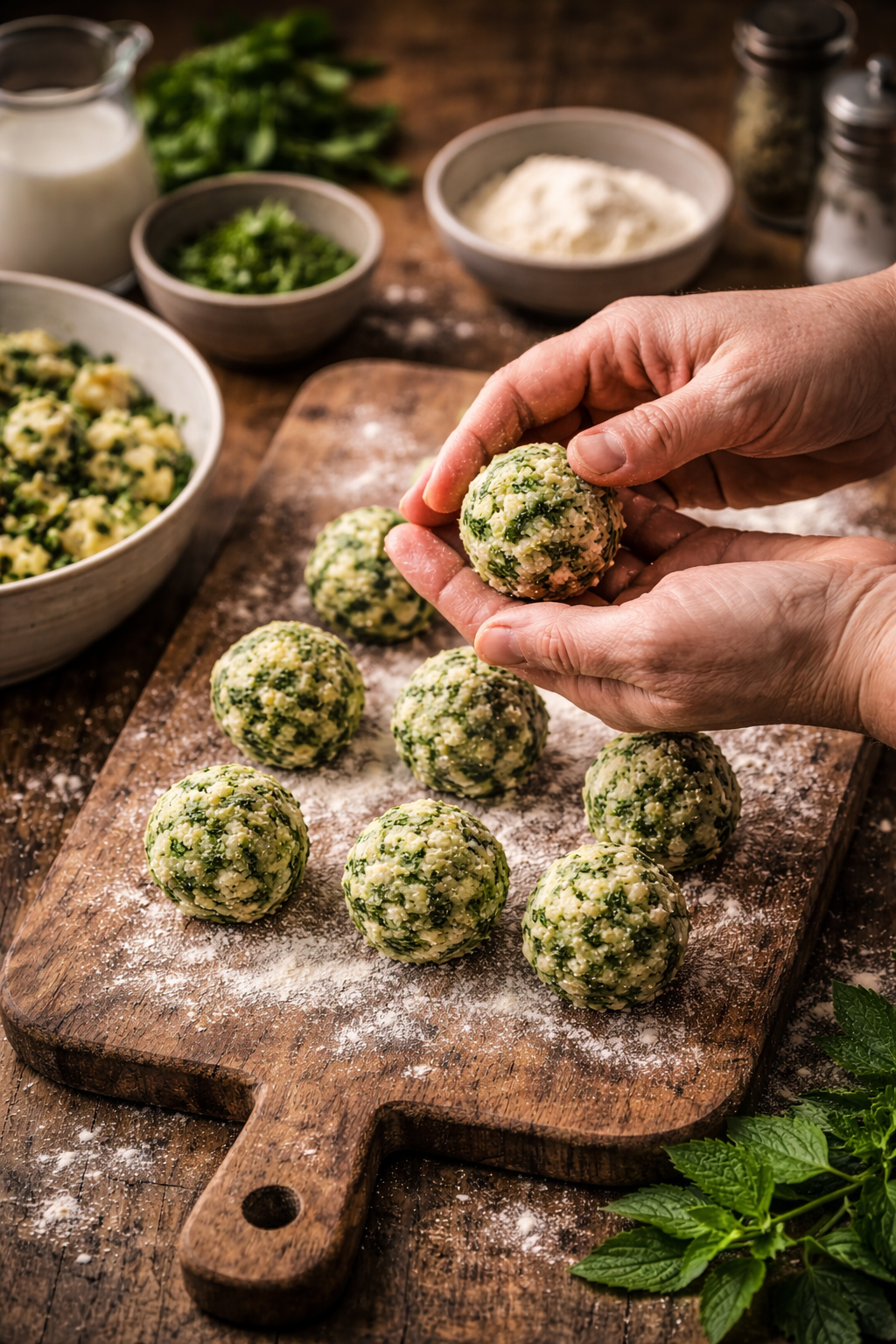 Knödel im Wasser